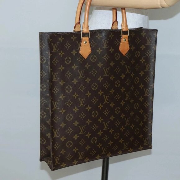 LOUIS VUITTON Monogram Sac Plat Hand Bag M51140 LV Auth 142230 - Picture 1 of 16